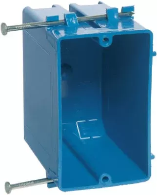 Carlon B120A-UPC Single Gang New Work Switch & Outlet Box, 3-7/8"x2-1/4"x3-1/4"