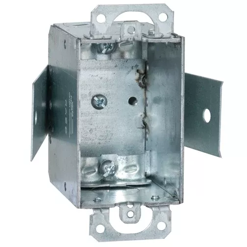 raco-545-steel-old-work-switch-box-gangable-w-nonmetallic-sheathed-clamp-3 RACO 545 Steel Old Work Switch Box, Gangable w/Nonmetallic Sheathed Clamp, 3"