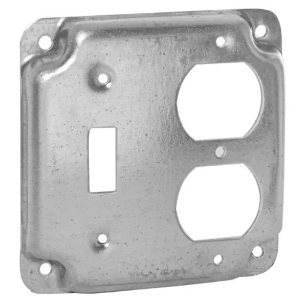raco-906c-flat-corner-exposed-square-single-toggle-receptacle-4 RACO 906C Flat Corner Exposed Square Single Toggle Receptacle, 4"